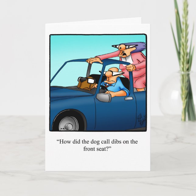 Tarjeta de humor divertida para aniversario para e (Anverso)