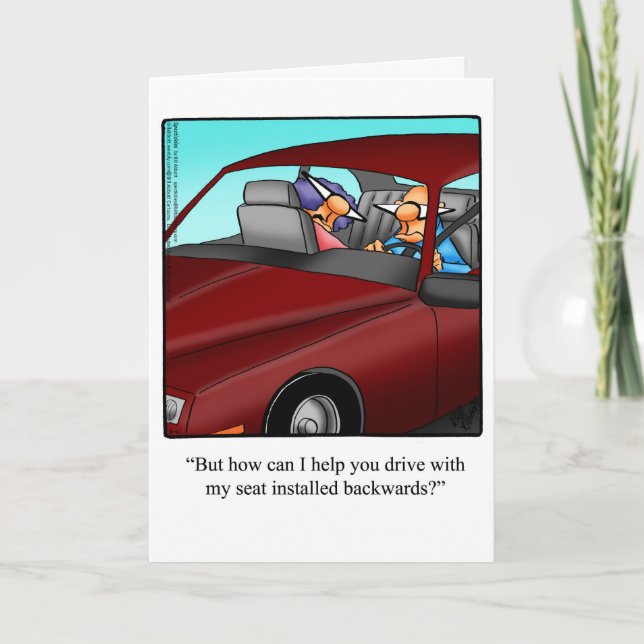 Tarjeta de humor divertido de aniversario para él (Anverso)