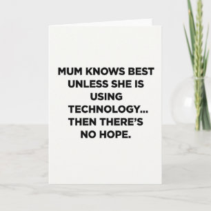 Tarjeta de humor moderna para el día de la madre