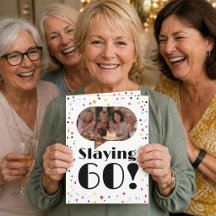 Tarjeta de humor para foto de cumpleaños 60