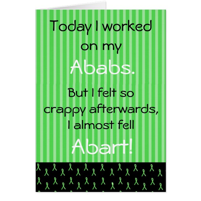 Tarjeta de humor para la enfermedad de Lyme (Frente)