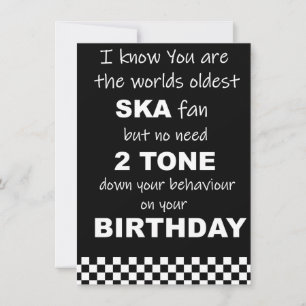 Tarjeta de humor SKA Birday
