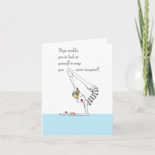 Tarjeta de humor Yoga Pose Yoga para encuadernació