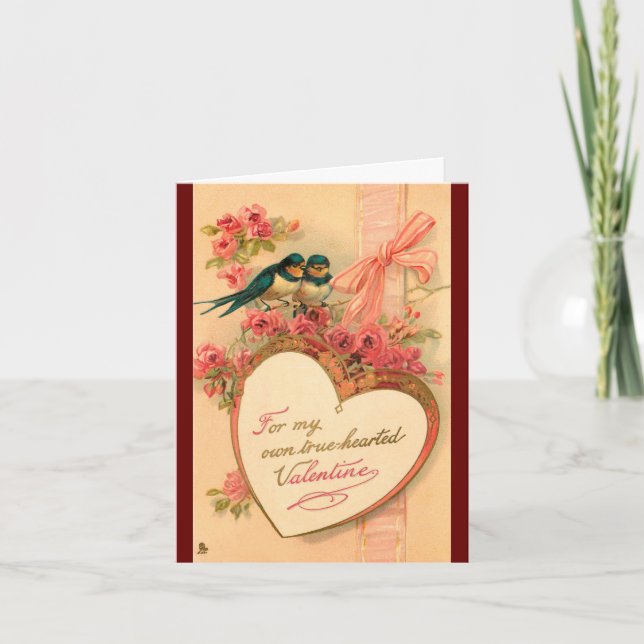Tarjeta de Husband Valentine Bluebirds (Anverso)