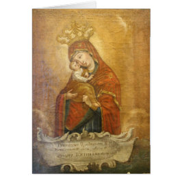 Tarjeta de iconos de la Madre Santa María Madonna 
