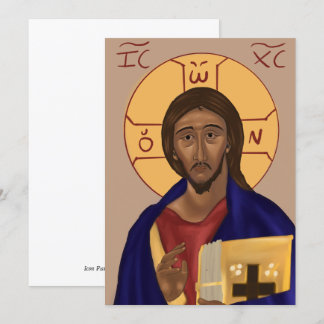 Tarjeta de iconos de papel de Cristo