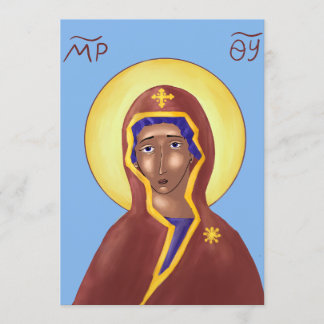 Tarjeta de iconos de Papel de la Madre de Dios