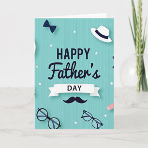 Tarjeta de íconos elegantes para el Día del Padre