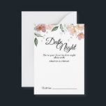 Tarjeta de Idea de la Noche de la Vintage con Flor<br><div class="desc">Esta tarjeta de idea de noche floral rosa y malva ofrece un ambiente clásico de jardín antiguo para cualquier boda de primavera o verano. Los tonos rosas, como el rosa polvoriento y el rubor, combinados con la caligrafía elegante, aportan un toque elegante y formal al diseño, mientras que las flores...</div>