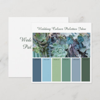 Tarjeta de Idea de Paletas de Color boda