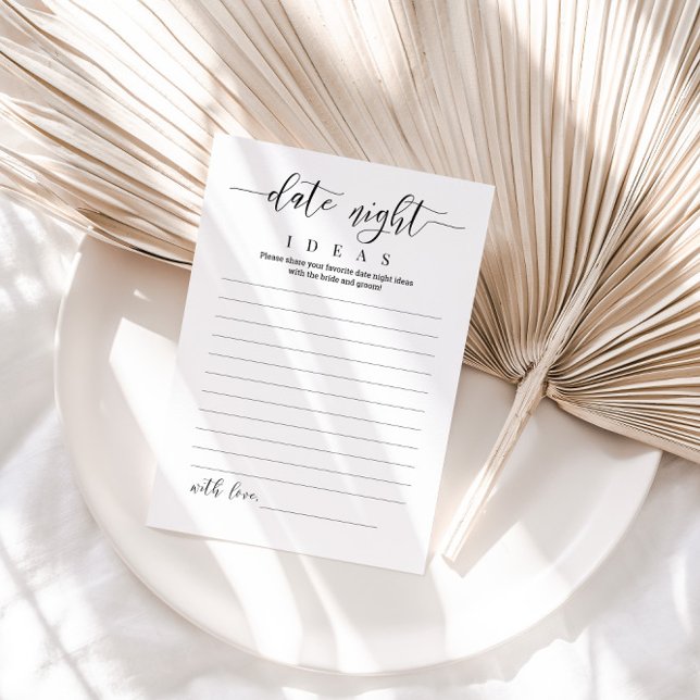Tarjeta de ideas de boda con fecha y noche (Subido por el creador)