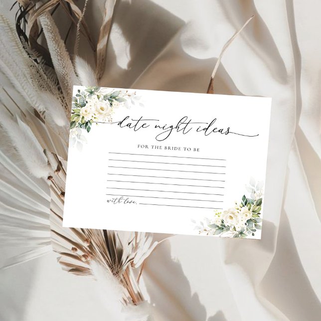 Tarjeta de Ideas de la Noche Floral de Rosas blanc (Subido por el creador)