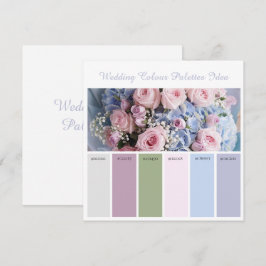 Tarjeta de ideas de paletas de colores de boda