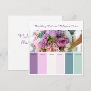 Tarjeta de ideas de paletas de colores para bodas