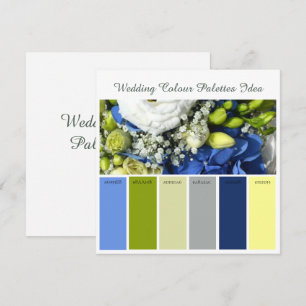 Tarjeta de ideas de paletas de colores para bodas