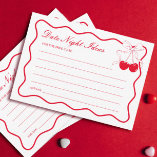 Tarjeta de ideas de San Valentín Bridal Shower Dat