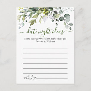 Tarjeta de ideas Eucalyptus Bridal Shower Date Nig