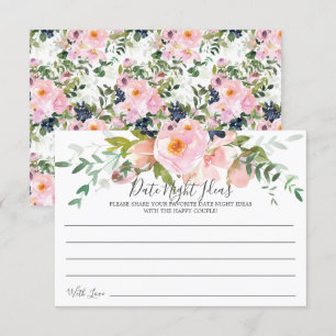 Tarjeta de Ideas Nocturnas de Rubor para Rosas y p