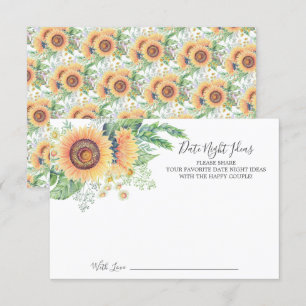 Tarjeta de Ideas Nocturnas del Sunflower Garden