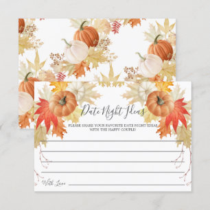 Tarjeta de ideas para la noche de la calabaza de l