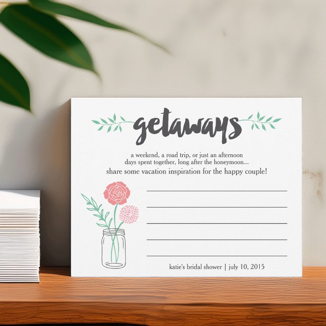 Tarjeta de ideas para vacaciones de duchas nupales (Subido por el creador)