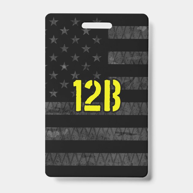 Tarjeta De Identificación 12B Combat Engineer Subdued American Flag (Parte frontal)