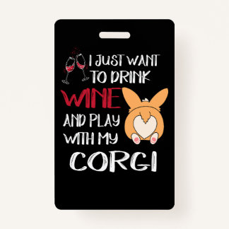 Tarjeta De Identificación 1 Solo Quiero Beber Vino