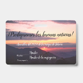 Tarjeta De Identificación 2024 JW asamblea TJ personaliza