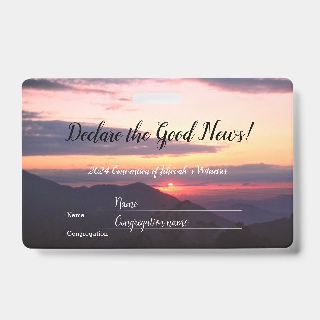 Tarjeta De Identificación 2024 JW convention  (Parte frontal)