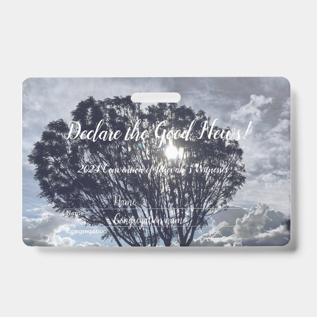 Tarjeta De Identificación 2024 JW convention clouds (Parte frontal)