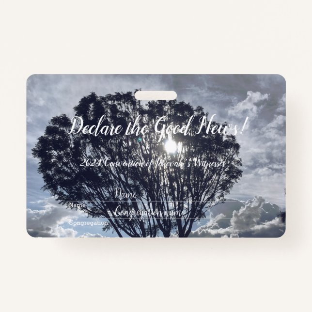 Tarjeta De Identificación 2024 JW convention clouds (Anverso)