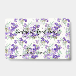 Tarjeta De Identificación 2024 JW convention Hydrangeas 