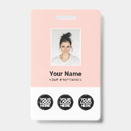 Tarjeta De Identificación 3 Fotografía de varios logotipos para empleados, c