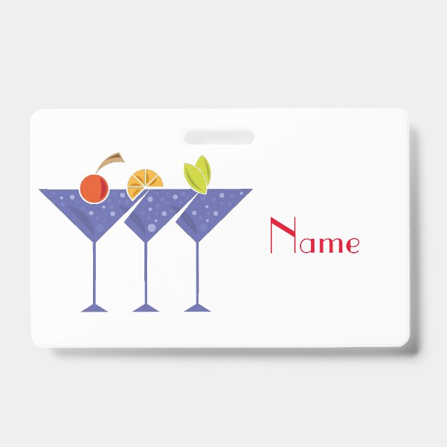 Tarjeta De Identificación 3 Martini Cocktails Thunder_Cove (Parte frontal)