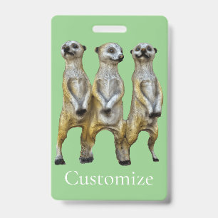 Tarjeta De Identificación 3 Meerkats permanentes Thunder_Cove