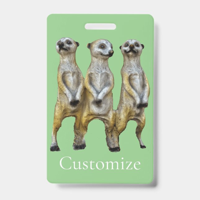 Tarjeta De Identificación 3 Meerkats permanentes Thunder_Cove (Parte frontal)
