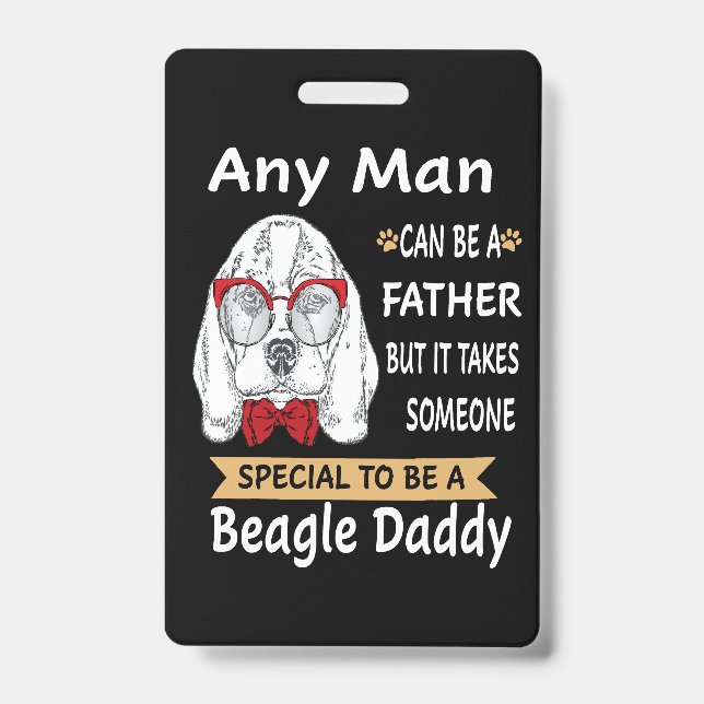 Tarjeta De Identificación 6 Cualquier hombre Beagle Daddy (Parte frontal)