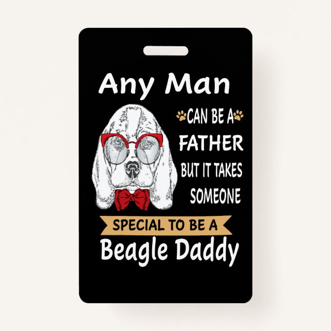Tarjeta De Identificación 6 Cualquier Hombre Beagle Papi (Anverso)
