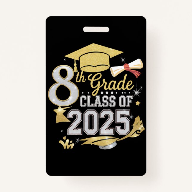 Tarjeta De Identificación 8.º Grado De Graduación De 2025 (Anverso)