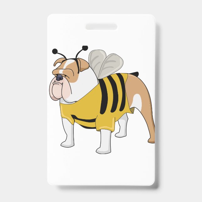 Tarjeta De Identificación abeja bulldog (Parte frontal)