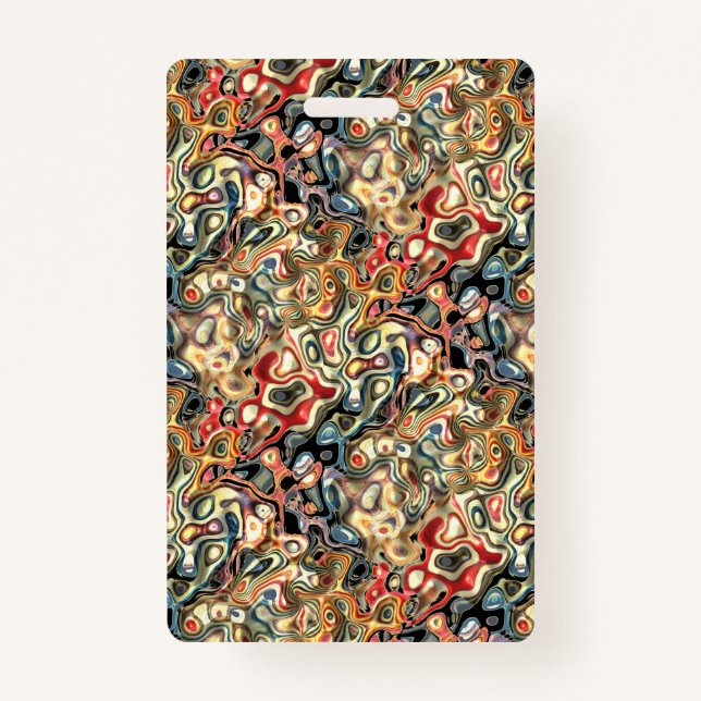 Tarjeta De Identificación Abstract Art Badge (Anverso)