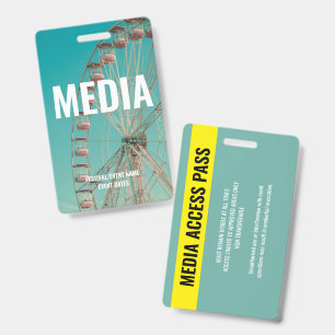 Tarjeta De Identificación Acceso a Evento de Concierto de Festival de Música