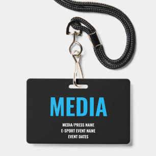 Tarjeta De Identificación Acceso de Prensa de Medios Personalizados Minimali