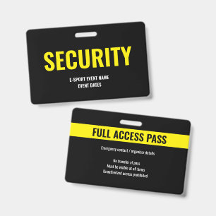 Tarjeta De Identificación Acceso de Seguridad Personalizado Minimalista E-Sp