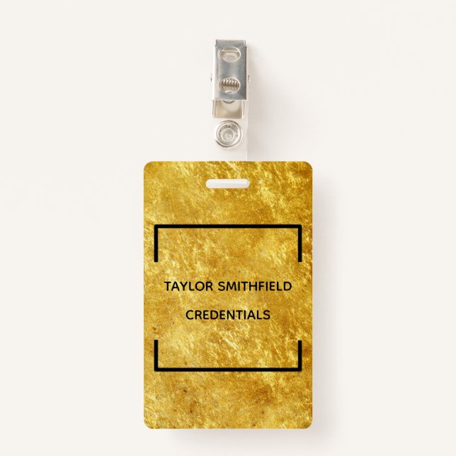 Tarjeta De Identificación acollador de moda moderno cuadrado geométrico de (Anverso con clip)