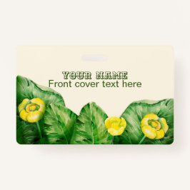 Tarjeta De Identificación acuarela amarilla