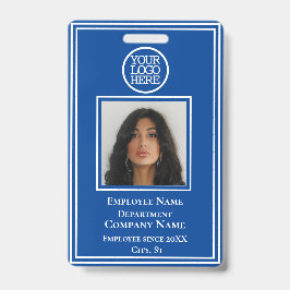 Tarjeta De Identificación Adición de logotipo de negocios con id. de emplead