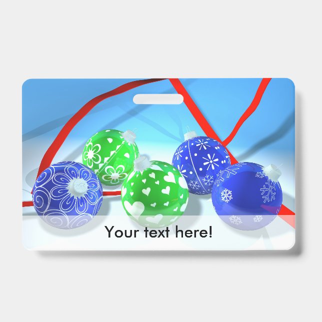 Tarjeta De Identificación Adornos de Navidad (Parte frontal)