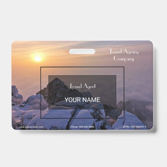 Tarjeta De Identificación Agencia de viajes (Anverso)