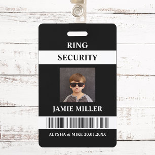 Tarjeta De Identificación Agente de seguridad de anillo Foto ID portador de 